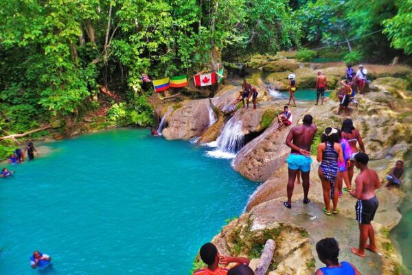 Blue Hole Secret Falls & Dunn's River Water Falls Combo Tour Package